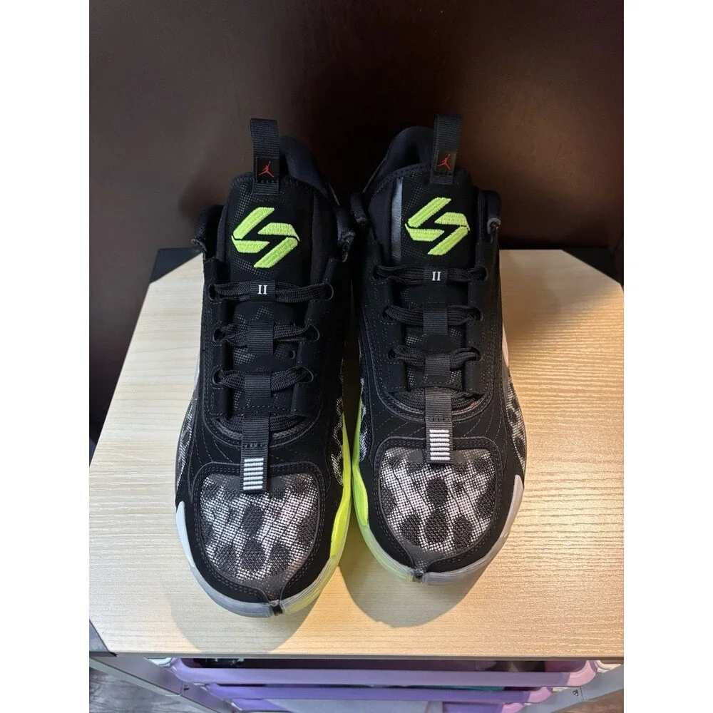 New Men’s Air Jordan Luka 2 Black/White Volt Shoes Size 9.5 NIB Authentic